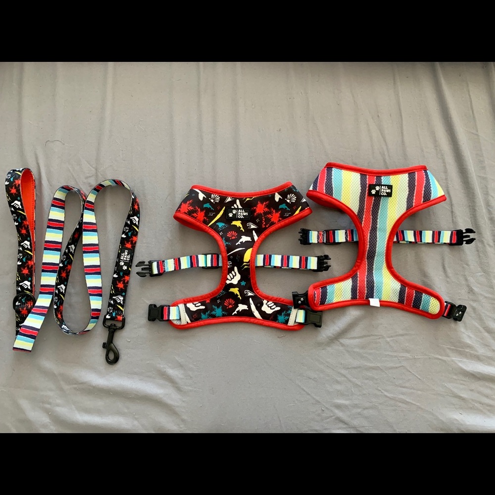 Reversible Dog Harness and Leash Bundle
